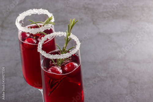 Christmas cranberry drink cocktail
