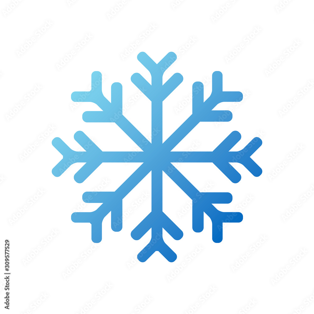 snowflake blue gradient icon simple flat vector illustration silhouette eps10 isolated on white background snowflake blue gradient icon simple flat vector illustration silhouette eps10 isolated on white background