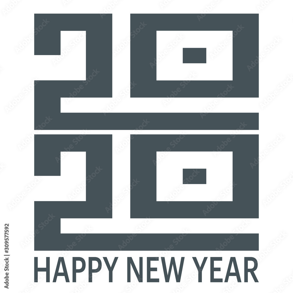 Happy New Year 2020 logo text design. Cover of business diary for 2020 with wishes. Brochure design template, card, banner. Vector illustration. Isolated on white background. Happy New Year 2020 logo text design. Cover of business diary for 2020 with wishes. Brochure design template, card, banner. Vector illustration. Isolated on white background.