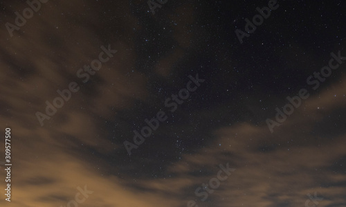 Fototapeta Naklejka Na Ścianę i Meble -  Light pollution on the clouds