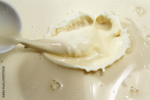 Close up of milk splash