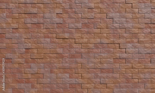 Bricks wall. Abstract background. 3d illustration