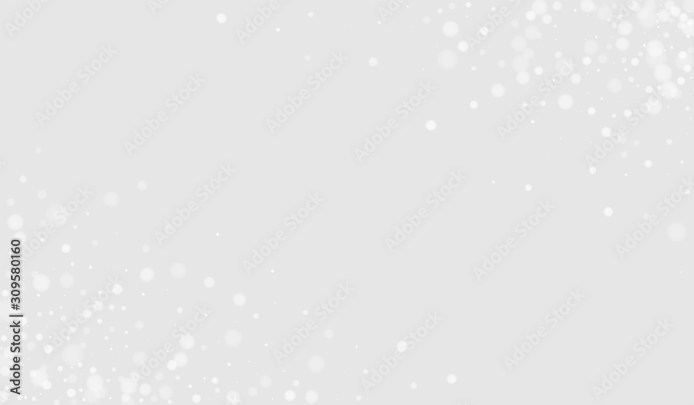Gray Snowfall Transparent Illustration. Merry Sky Wallpaper. Light Banner. Gray Ice Glow Background. Ice Transparent Pattern.