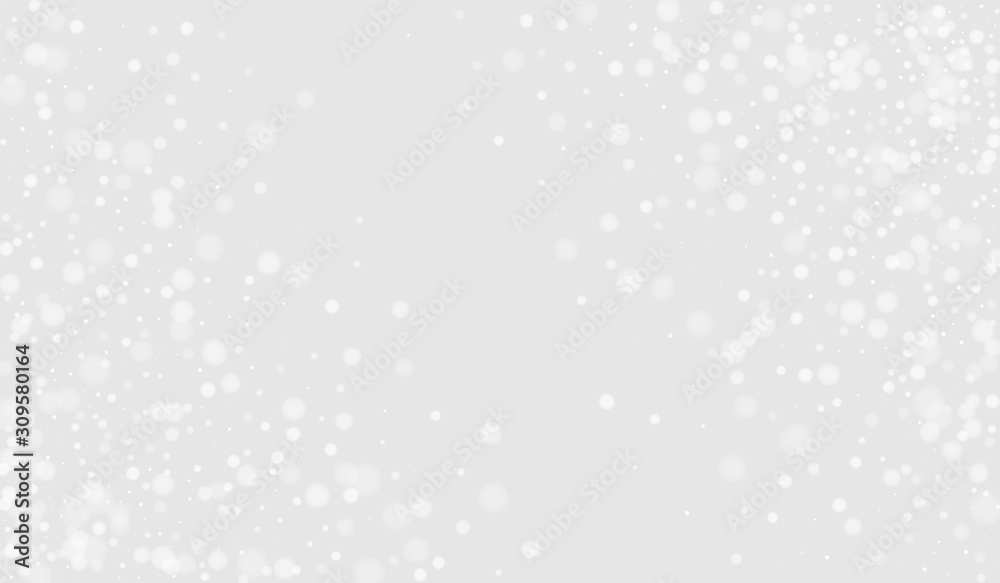 Gray Snow Abstract Design. Fall Snowflake Texture. Xmas Wallpaper. Gray Snowfall Festive Postcard. Flake Graphic Illustration.