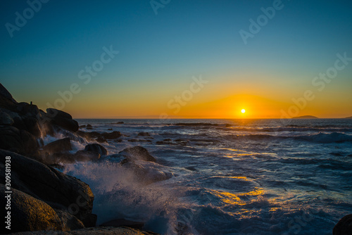 Sunset waves