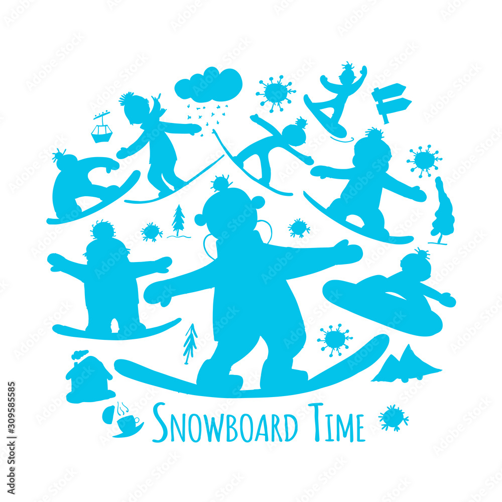 Snowboard time, sketch for your design
