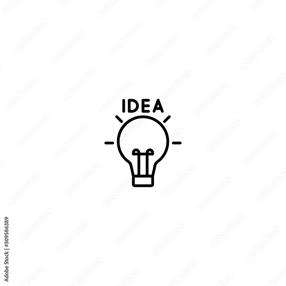 Lamp idea innovation Icon, Logo, Vector