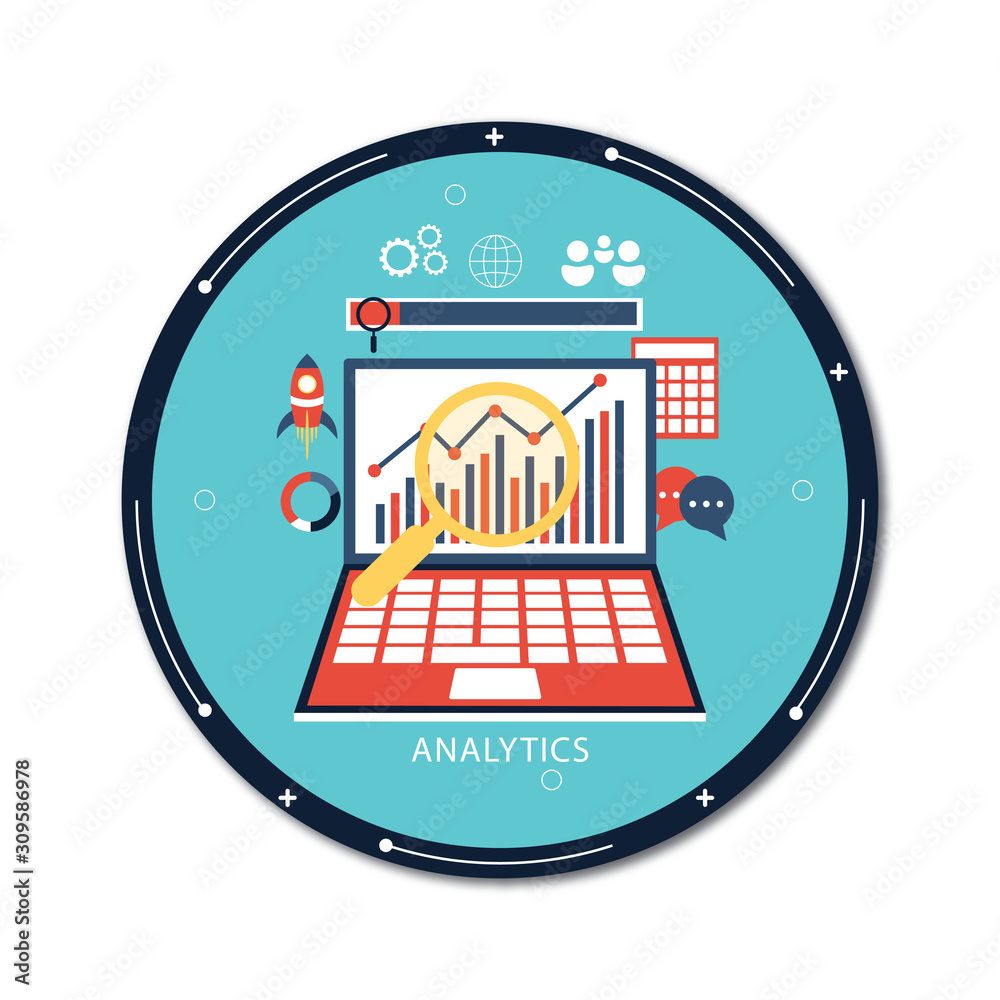 Obraz premium Information processing and analysis