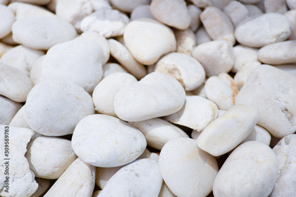 White stone pebbles for background White stone pebbles for background