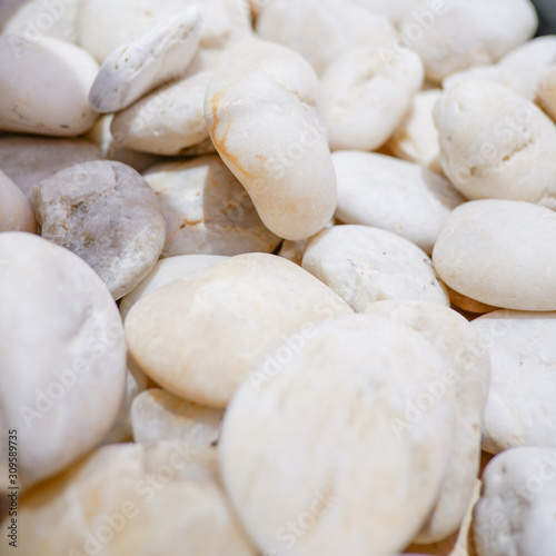 White stone pebbles for background