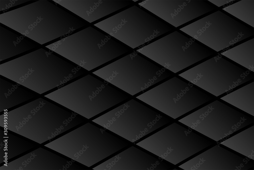 Fototapeta premium Black luxury abstract background texture, illustration vector.
