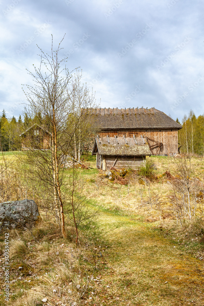Old farm in a rural view Old farm in a rural view