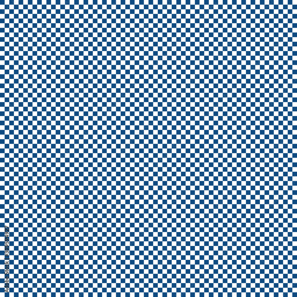Square seamless pattern simulate transparency, imitation transparent grid vector illustration abstract background. Effect classic blue color with editable properties for design, ad, decorative.