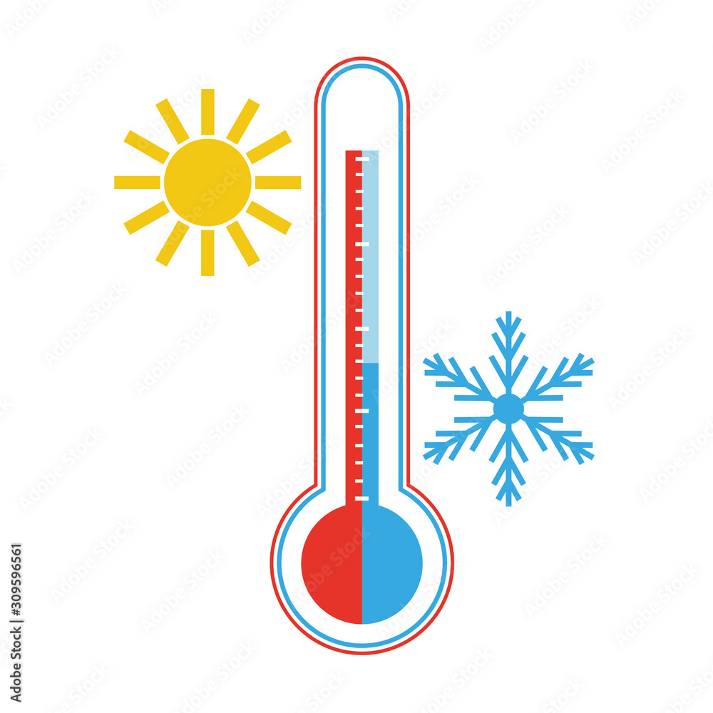 thermometer for measuring heat and cold on a white background thermometer for measuring heat and cold on a white background