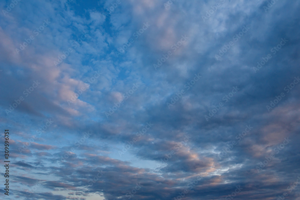 Russia. Evening sky over the endless fields of Altai. Colors of summer sunset Russia. Evening sky over the endless fields of Altai. Colors of summer sunset