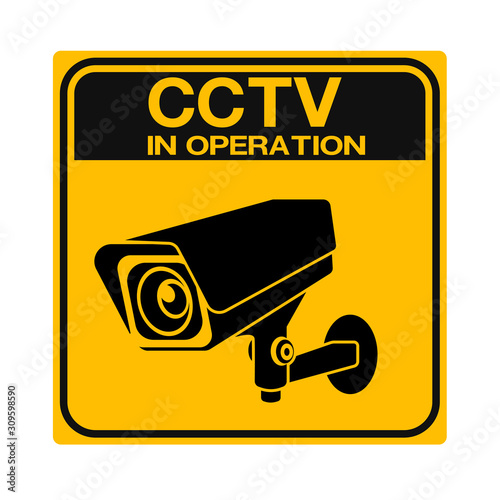  CCTV Camera Symbol Sign Isolate On White Background Label ,Vector 