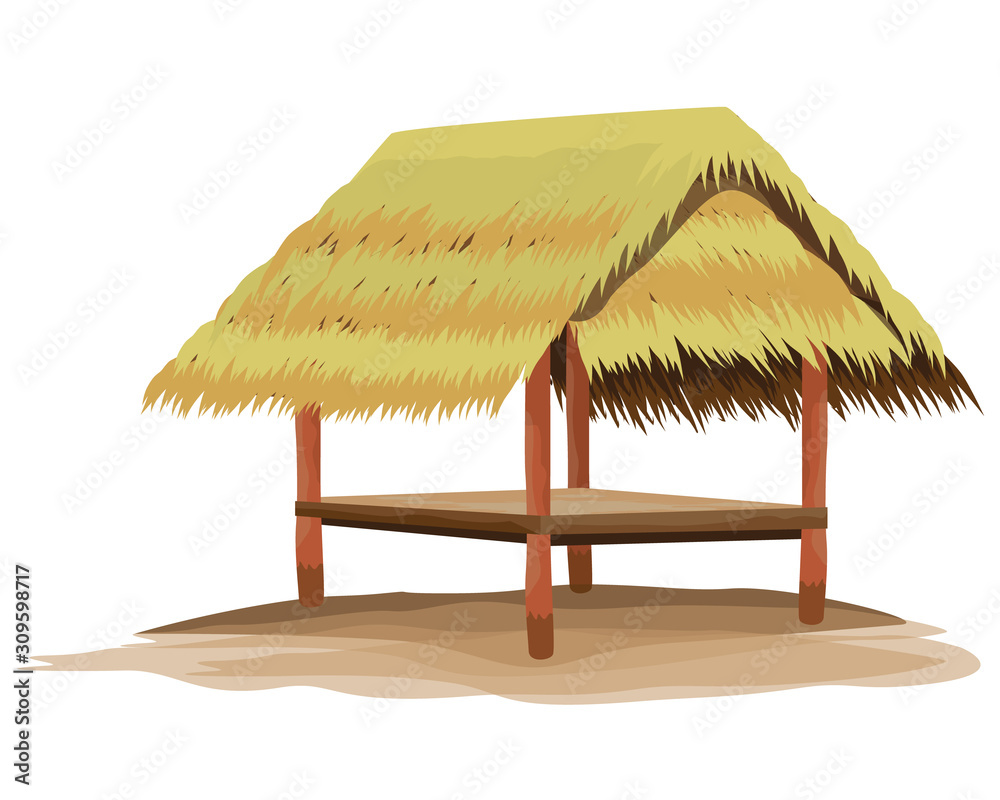 Fototapeta premium straw hut vector design
