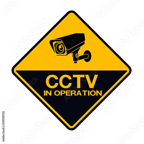  CCTV Camera Symbol Sign Isolate On White Background Label ,Vector 