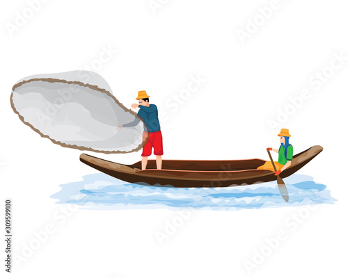 fisherman vector design