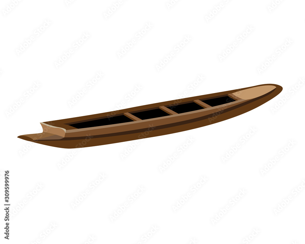 isolated canoe on white background vector design isolated canoe on white background vector design