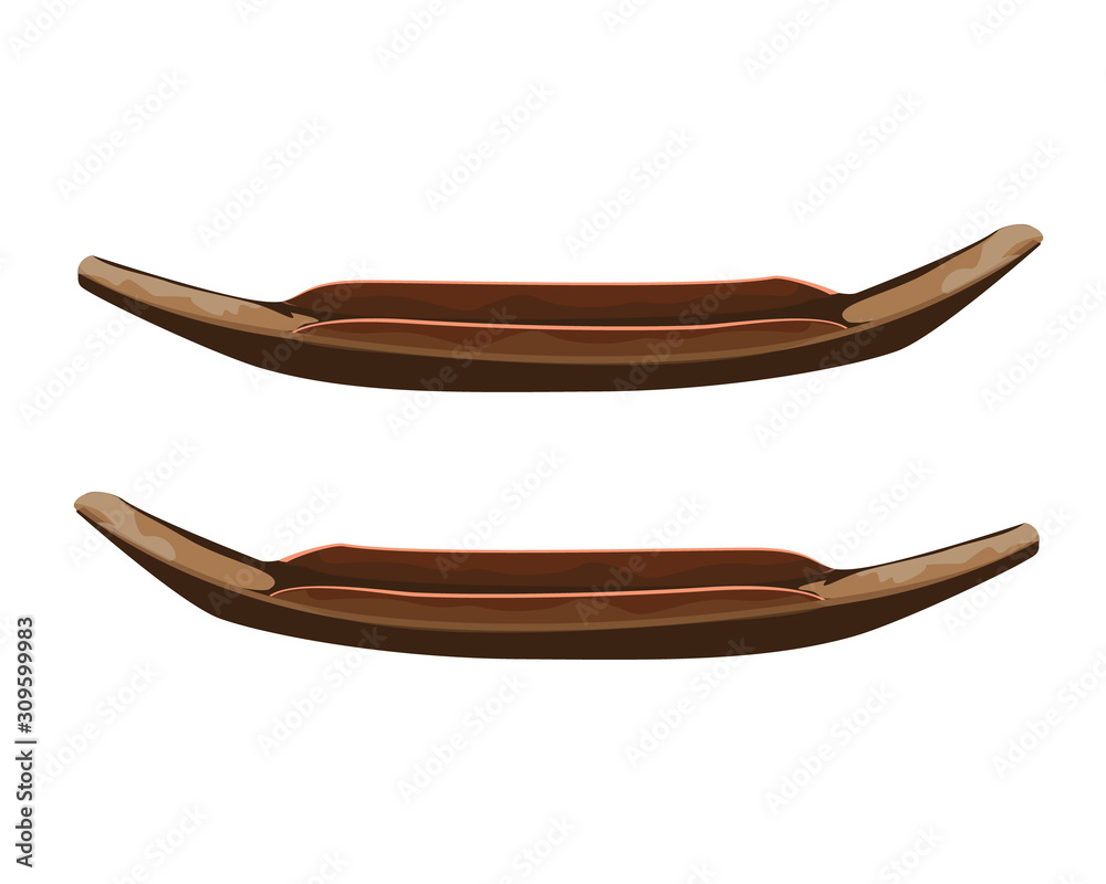 isolated canoe on white background vector design isolated canoe on white background vector design