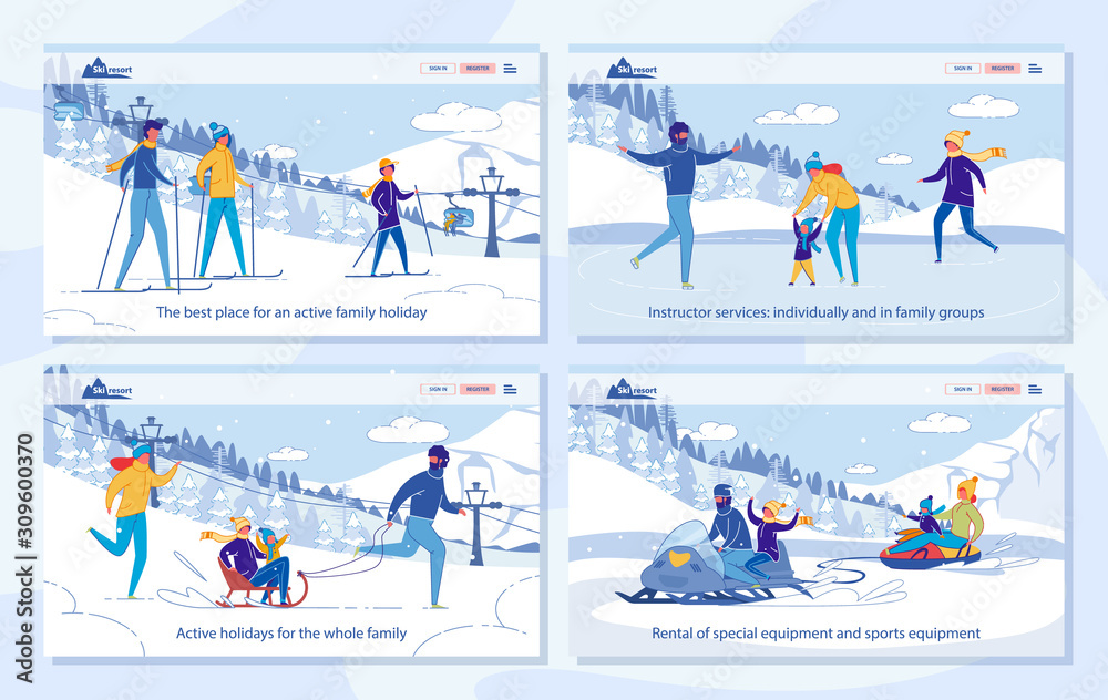 Active Family Winter Holidays with Sport Activity. Active Family Winter Holidays with Sport Activity.