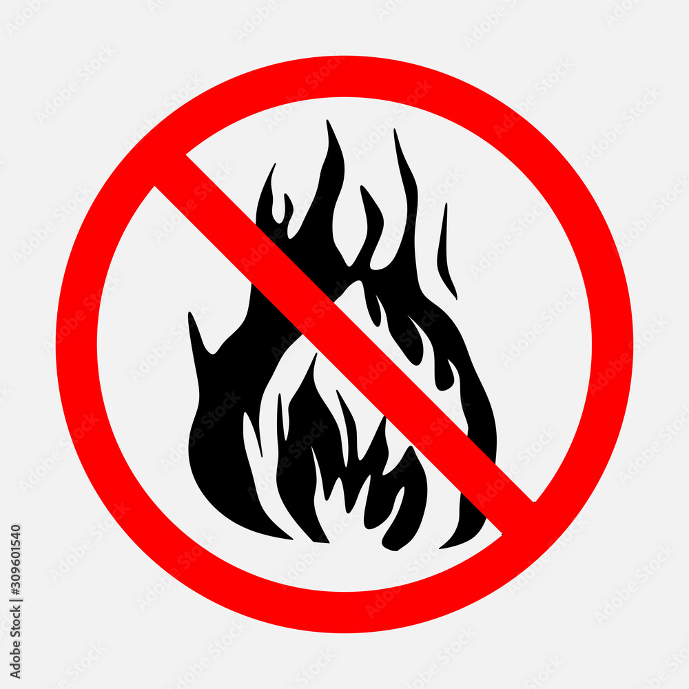 prohibiting sign, no fire, no smoke, prohibitory sign prohibiting sign, no fire, no smoke, prohibitory sign