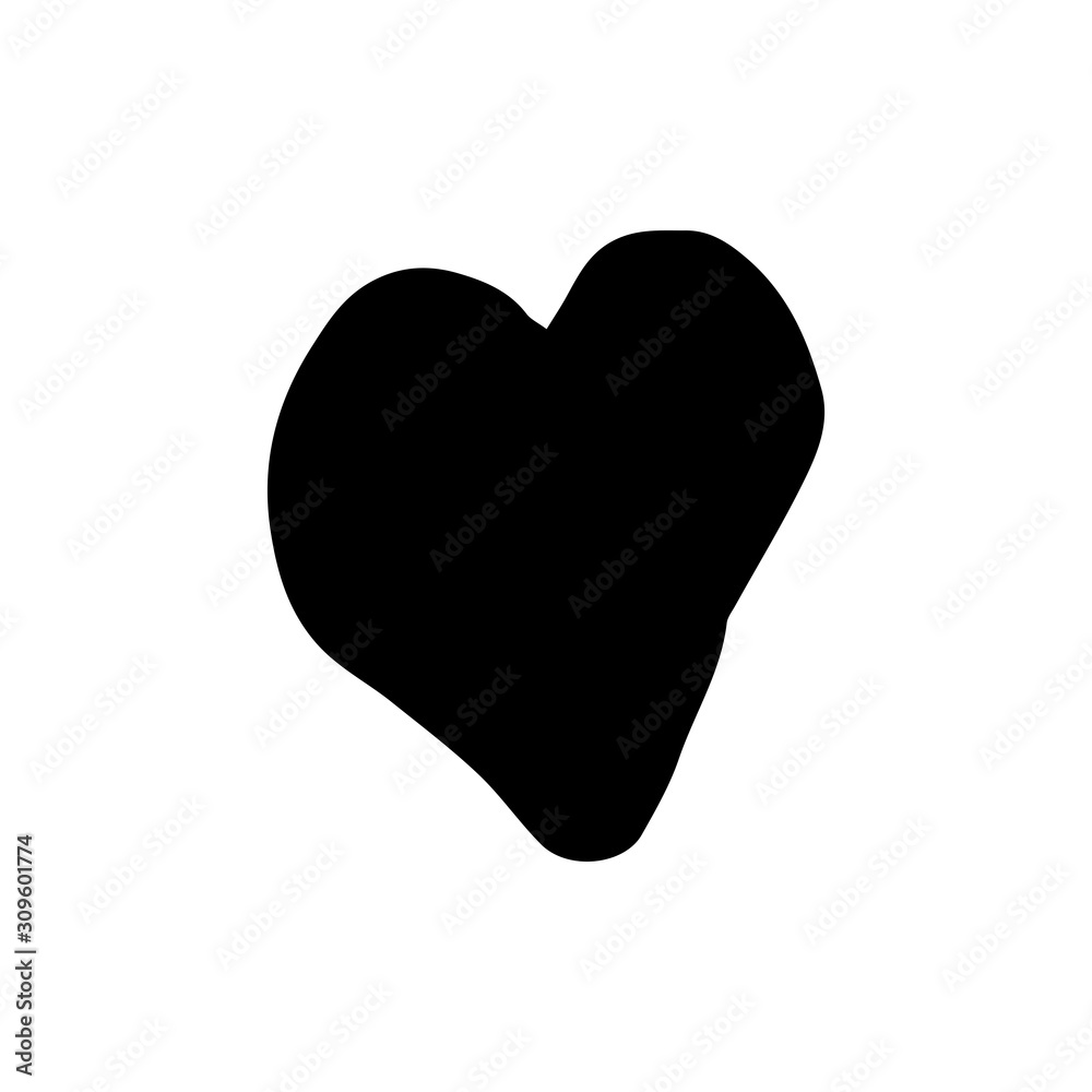 Hand drawn Heart. Valentine's Day, wedding day. Black hearts doodle. Hand drawn Heart. Valentine's Day, wedding day. Black hearts doodle.