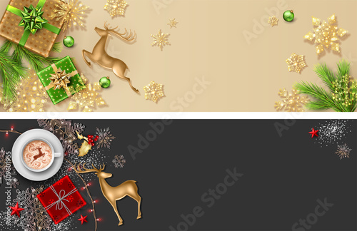Set jf Christmas Banners