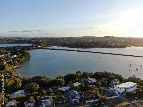 Judges Bay, Auckland / New Zealand - December 14, 2019: The Judges Bay, Okahu Bay and Hobson Bay photo