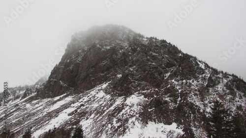 snow covered mountains