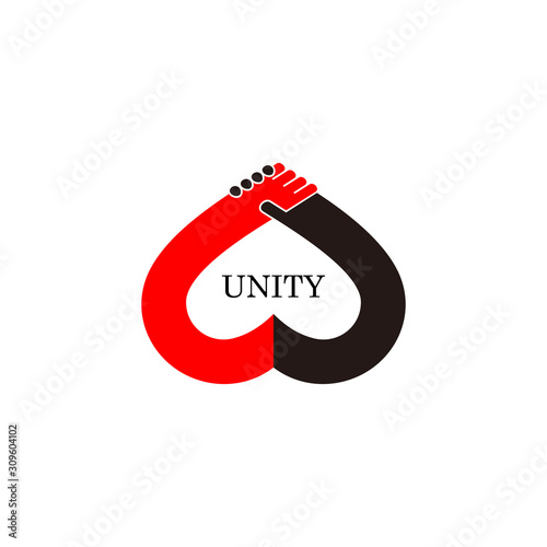 strong unity hand shake strong team symbol vector