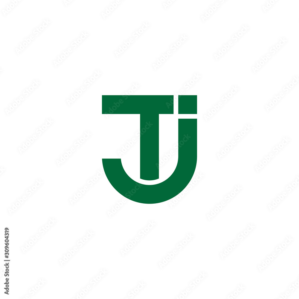 letter tj simple geometric logo vector letter tj simple geometric logo vector