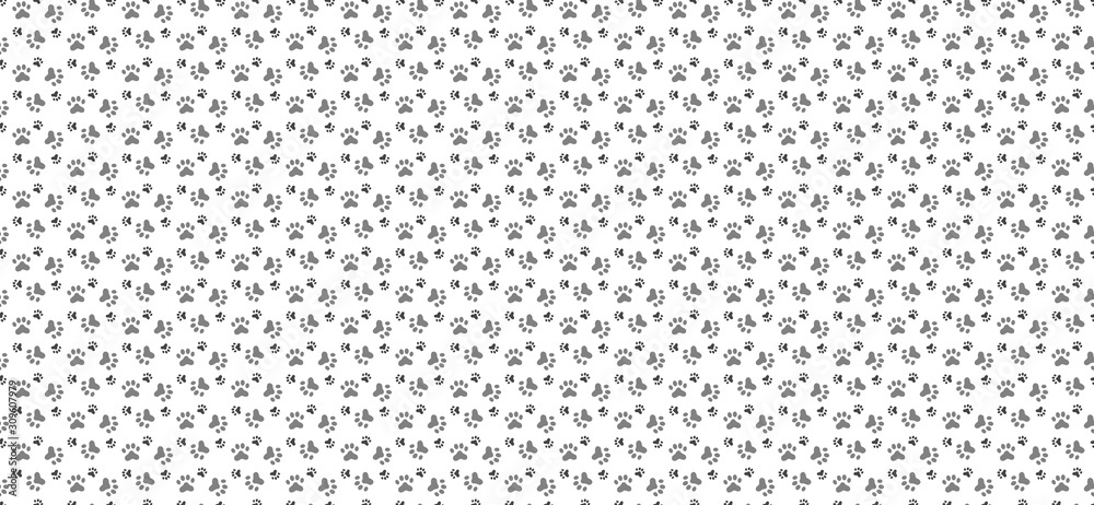 Pet paw print seamless pattern. Abstract animal vector background. Pet paw print seamless pattern. Abstract animal vector background.
