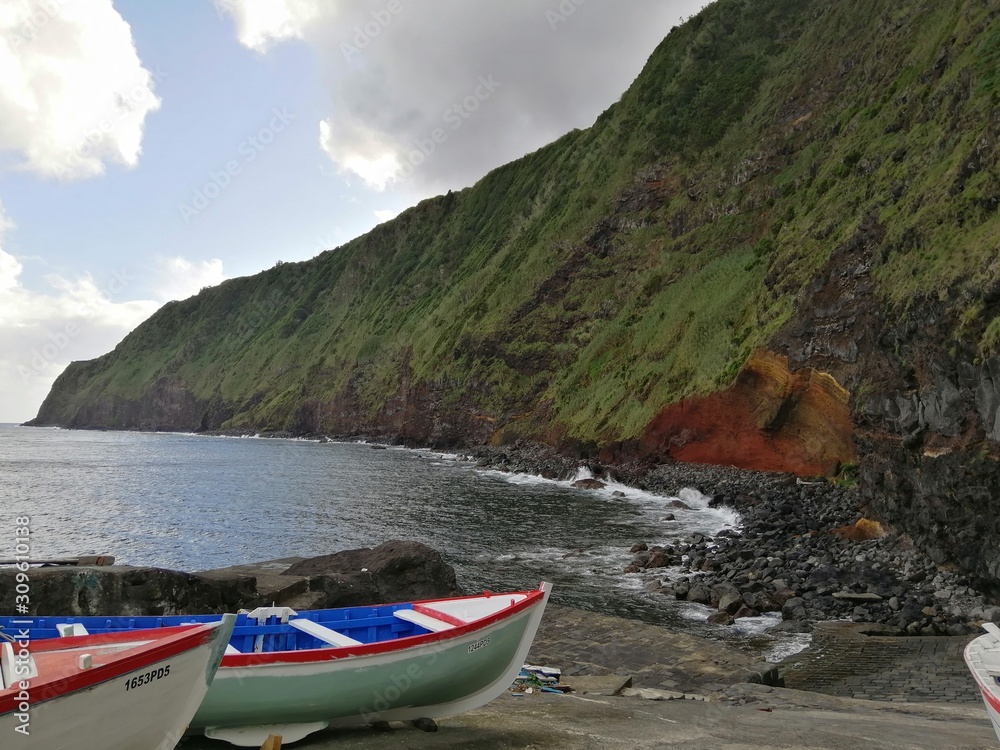 Cliffs in the Azores islands