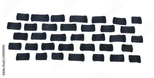 high quality black permanent marker graphic element isolated	