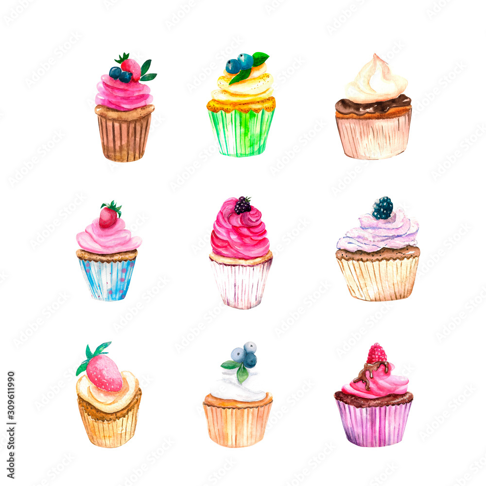 Watercolor illustration. Watercolor illustration.