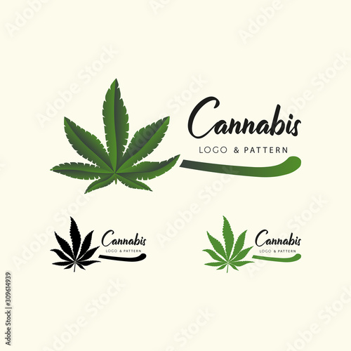 Marijuana, Cannabis icons. Set of medical marijuana icons. Drug consumption.