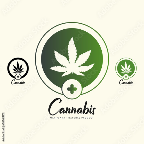 Marijuana, Cannabis icons. Set of medical marijuana icons. Drug consumption.