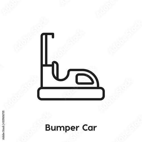 bumper car icon vector sign symbol
