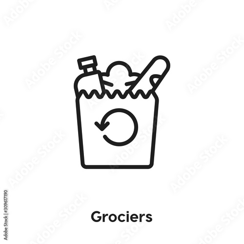 Groceries icon vector. supermarket icon vector symbol illustration. Modern simple vector icon for your design. grocery icon vector	