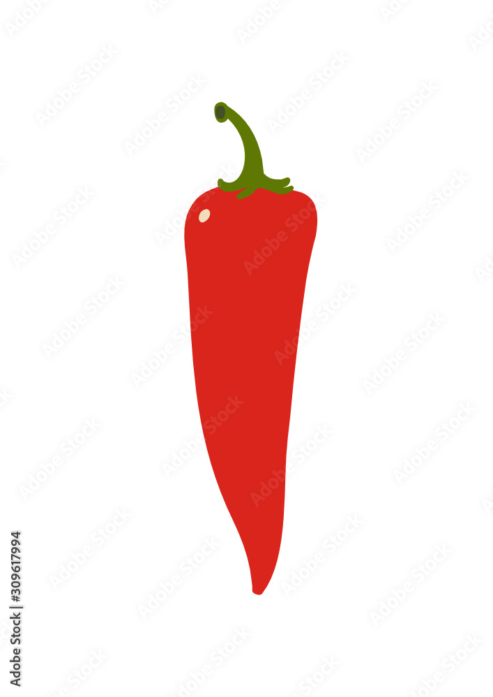 illustration of red chilli pepper isolated on white background illustration of red chilli pepper isolated on white background