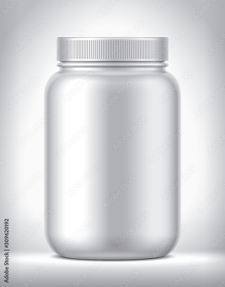 Plastic Jar on background. Matt surface version. Plastic Jar on background. Matt surface version.