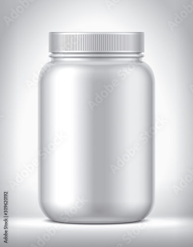 Plastic Jar on background. Matt surface version. 