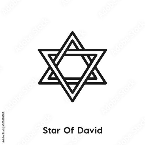 star of david icon vector sign symbol