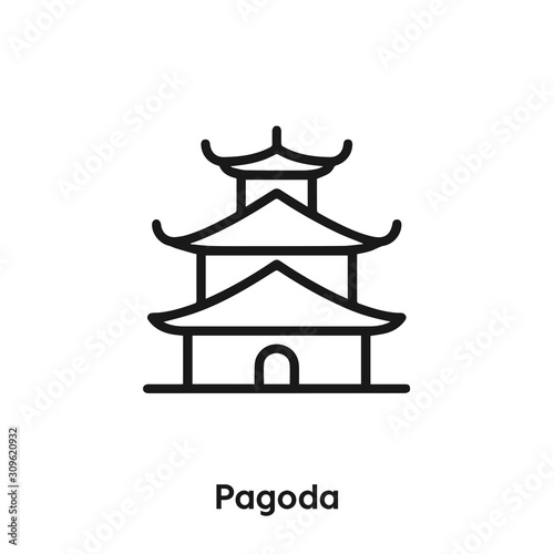 Pagoda icon vector. Pagoda icon vector symbol illustration. Modern simple vector icon for your design. Pagoda icon vector	