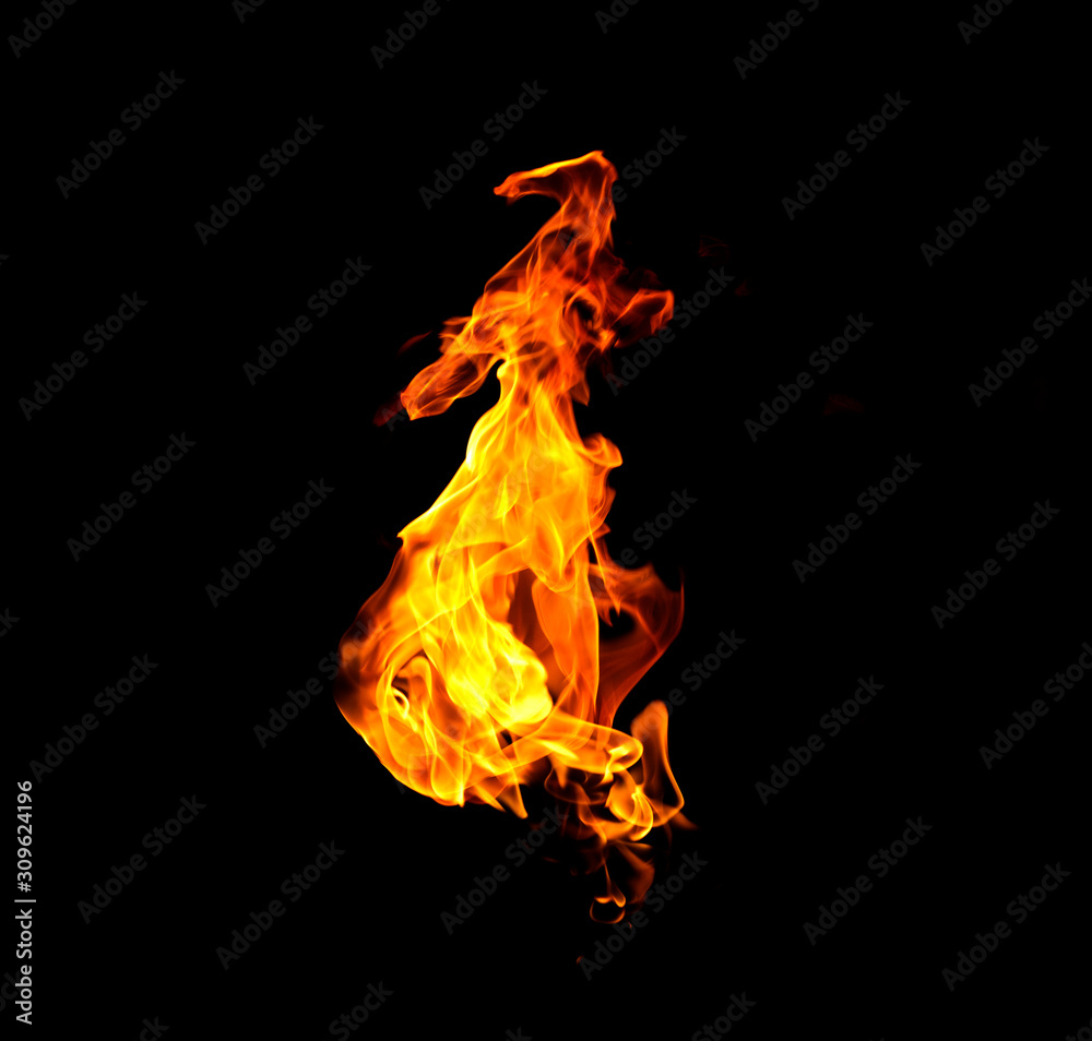 Fire frame on a black background Fire frame on a black background