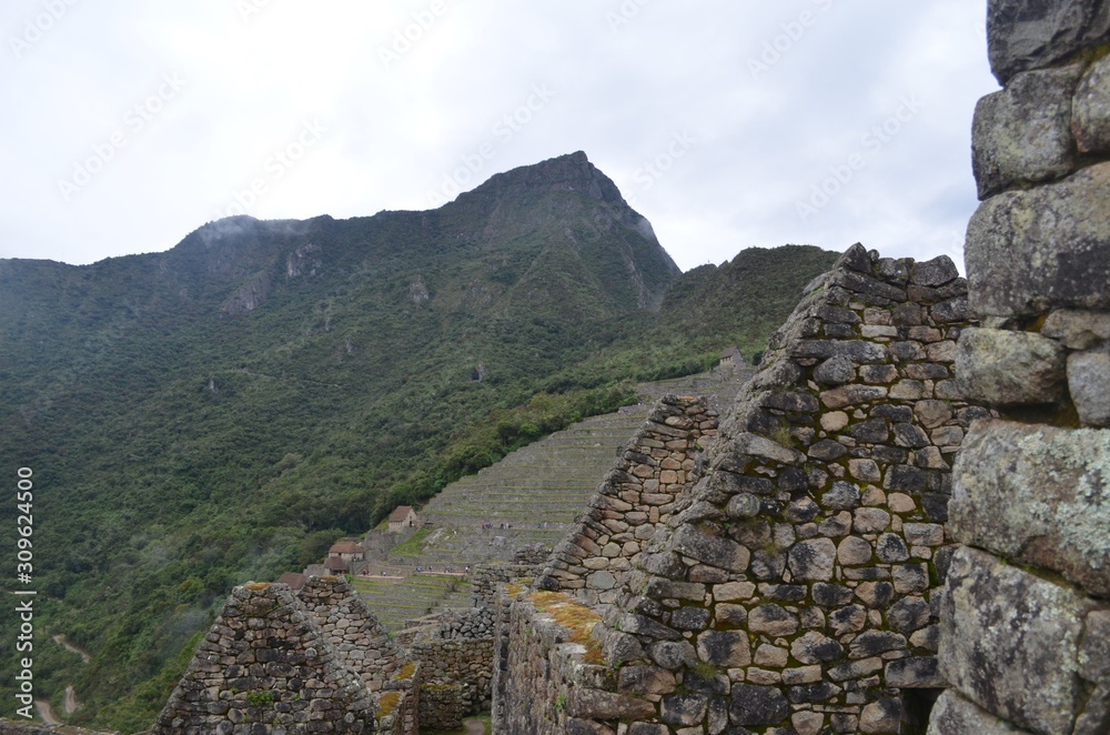 南米 遺跡 山 風景