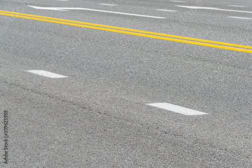 Wallpaper Mural section of dry asphalt road with road markings Torontodigital.ca