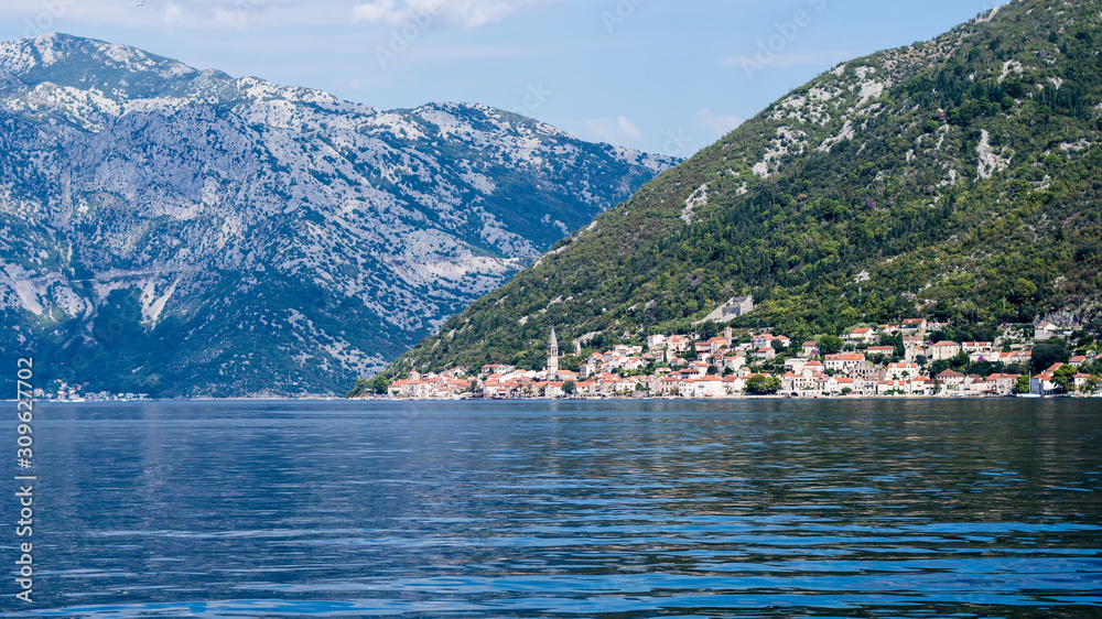 Boto Montenegro-Bay of Kotor, a small town